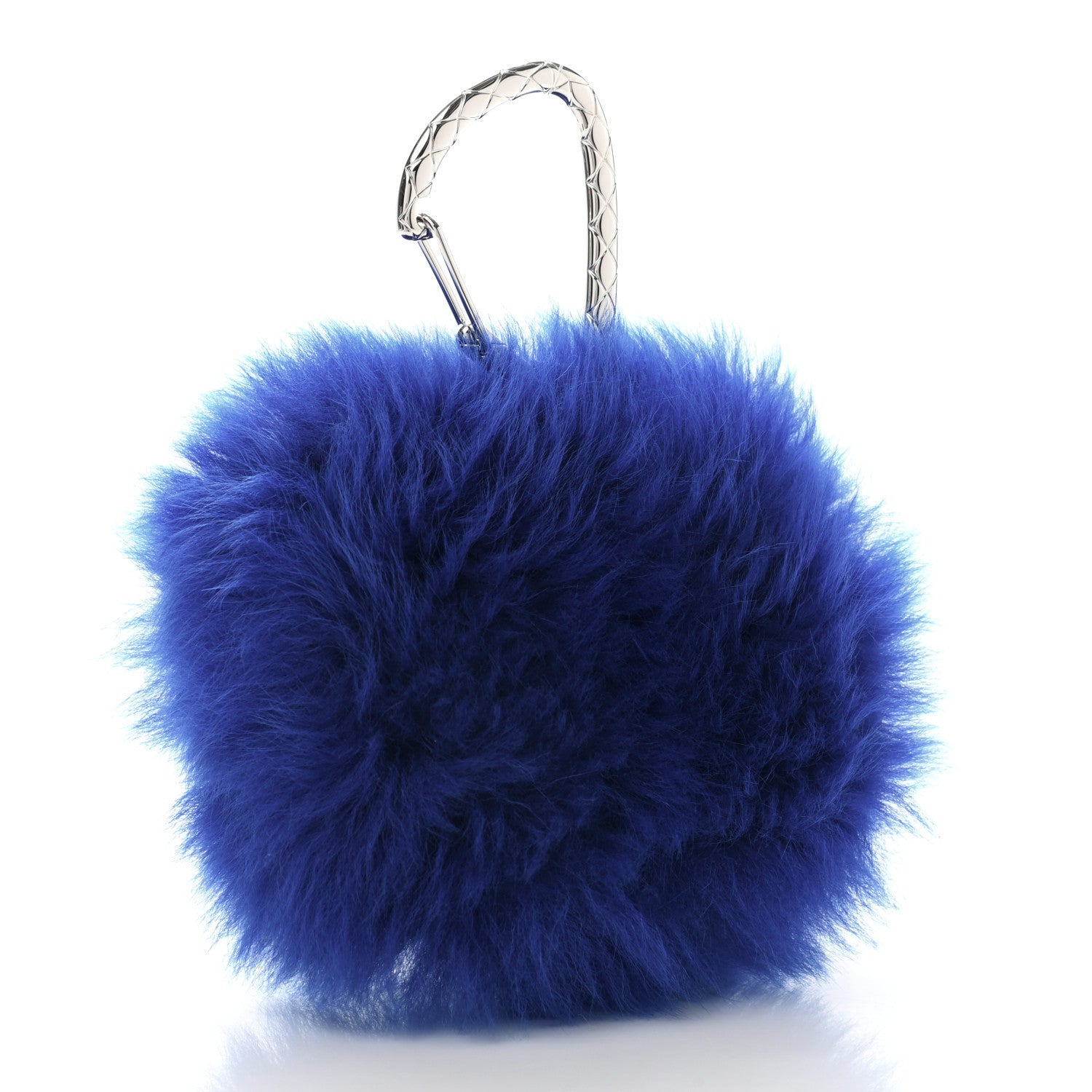 Chanel Shearling Lambskin CC Hook Card Holder Blue 3 of 10