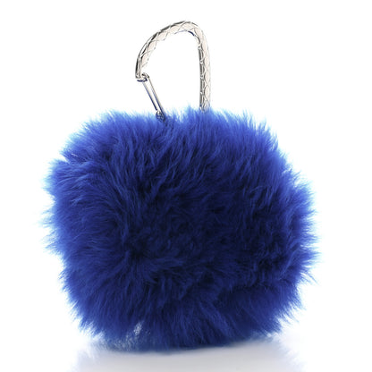 Chanel Shearling Lambskin CC Hook Card Holder Blue 3 of 10
