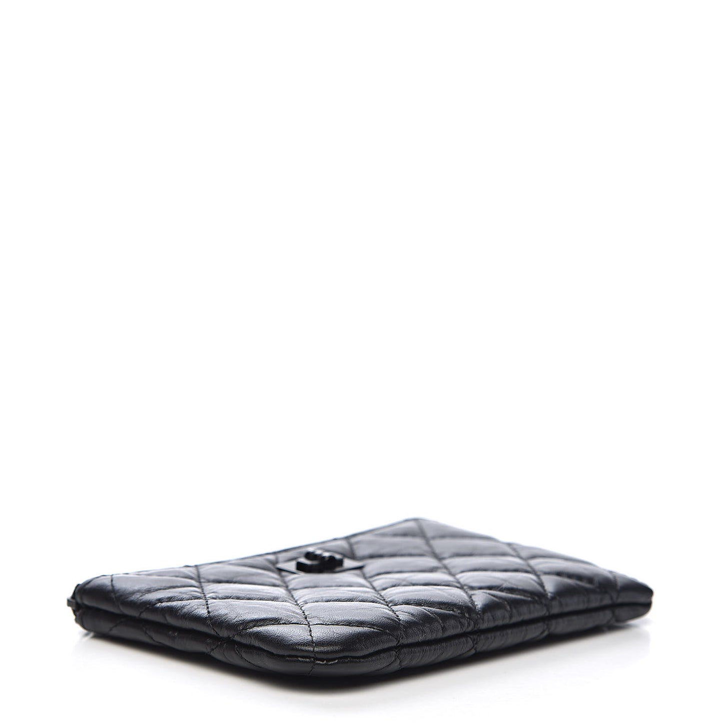 Aged Calfskin Quilted Small Reissue Cosmetic Case So Black