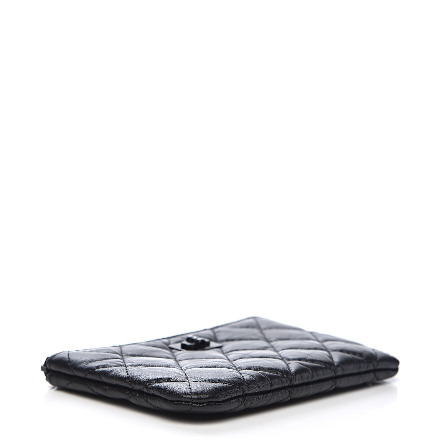 Chanel Aged Calfskin Quilted Small Reissue Cosmetic Case So Black 4 of 9