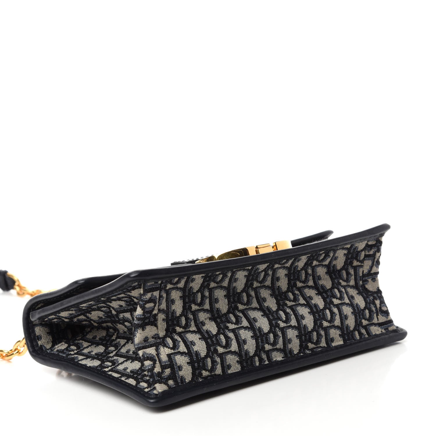 Christian Dior Oblique 30 Montaigne Chain Flap Bag Blue 5 of 11