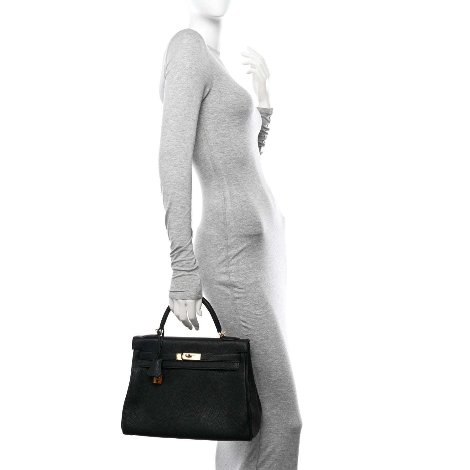 Hermes Togo Kelly Retourne 32 Black 2 of 10