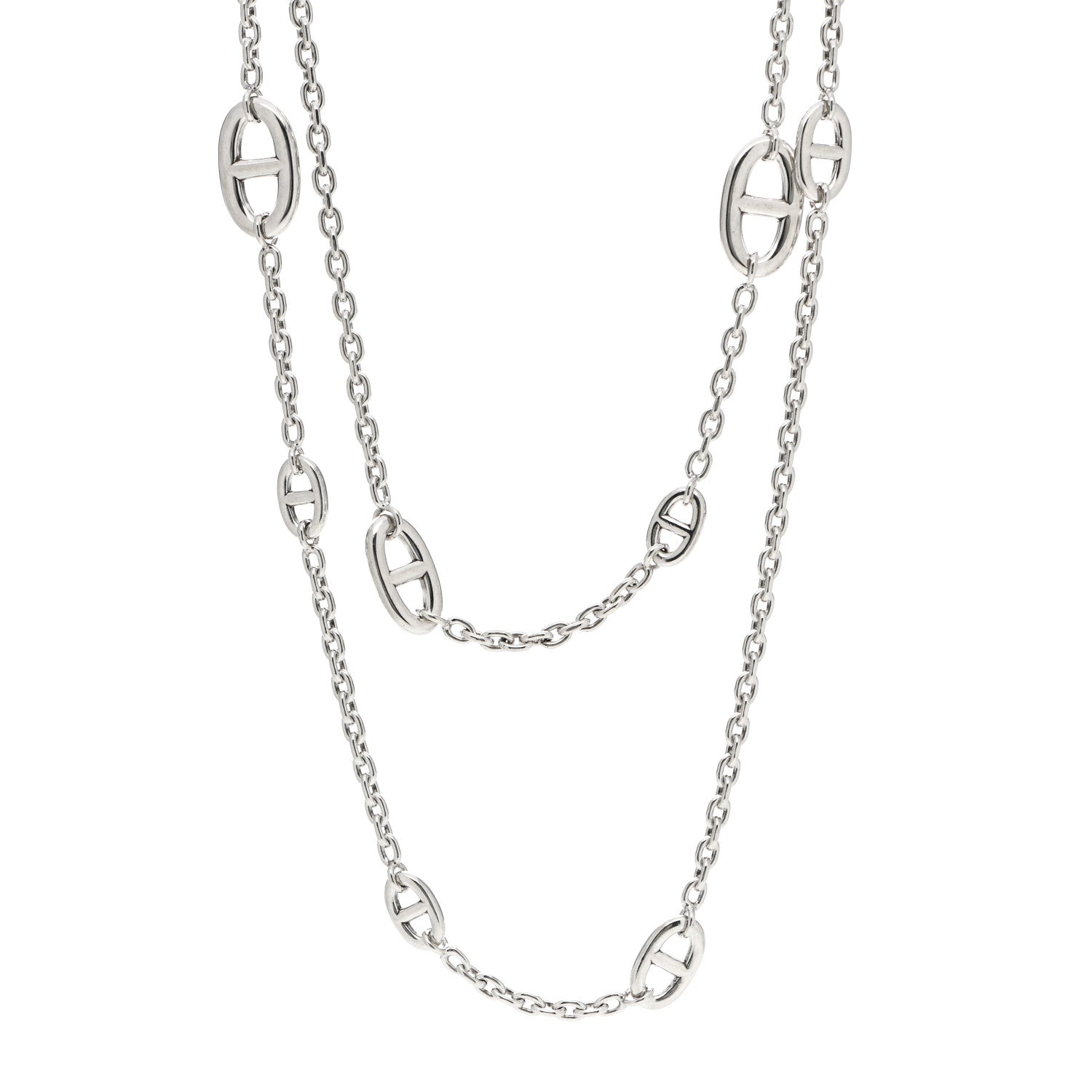 Hermes Sterling Silver Farandole Necklace 160 1 of 5