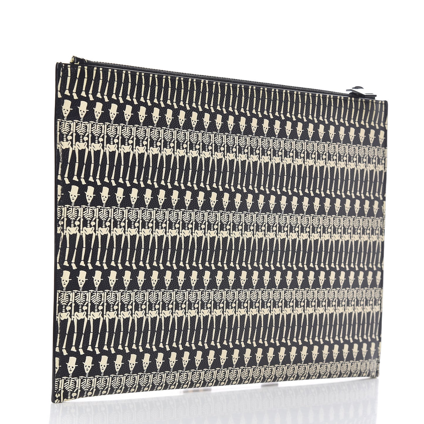 Grain de Poudre Skeleton Print Zipped Tablet Holder Black