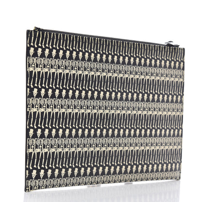 Saint Laurent Grain de Poudre Skeleton Print Zipped Tablet Holder Black 3 of 8
