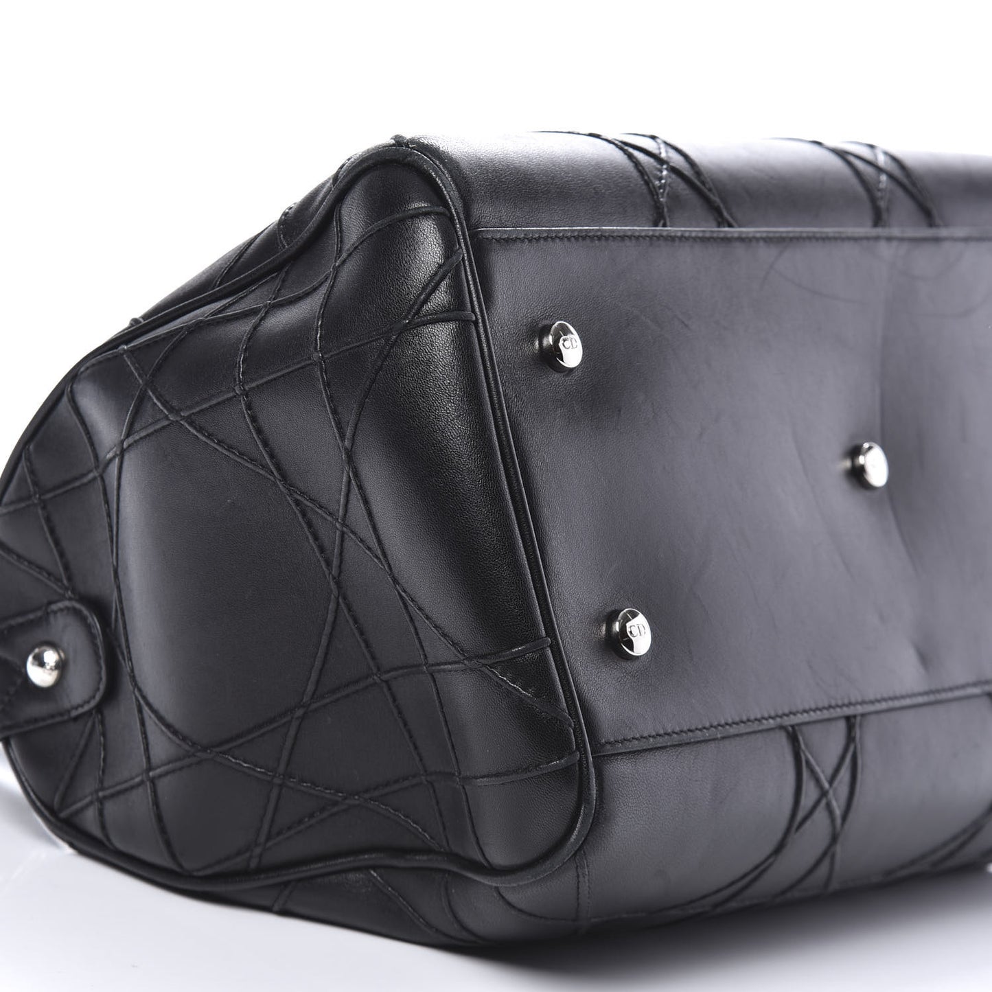 Lambskin Cannage Granville Polochon Black