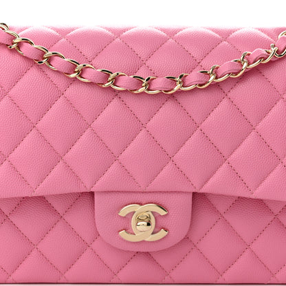 Chanel Caviar Quilted Medium Double Flap Pink 8 of 10