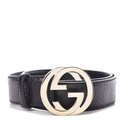 Gucci Guccissima Interlocking G Belt 85 34 Black 1 of 6