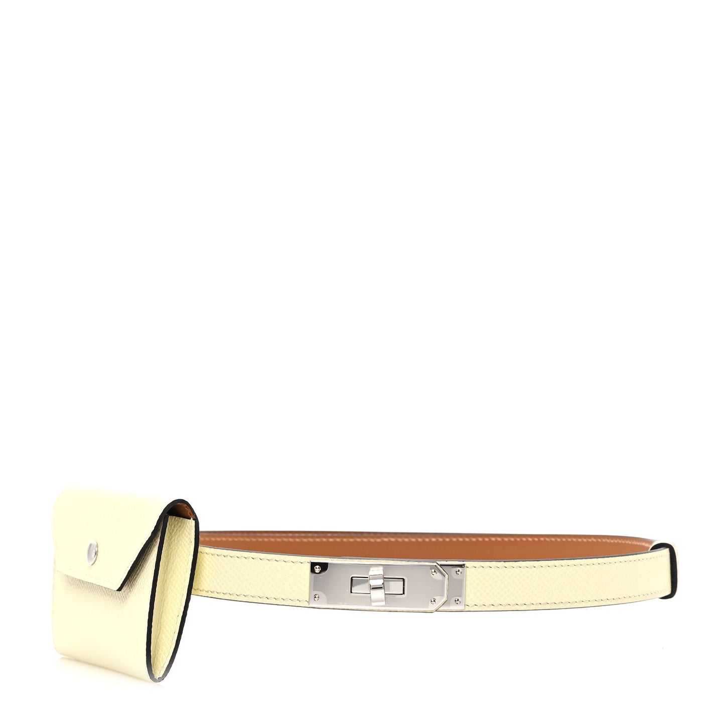 Epsom Kelly Pocket Belt Jaune Milton