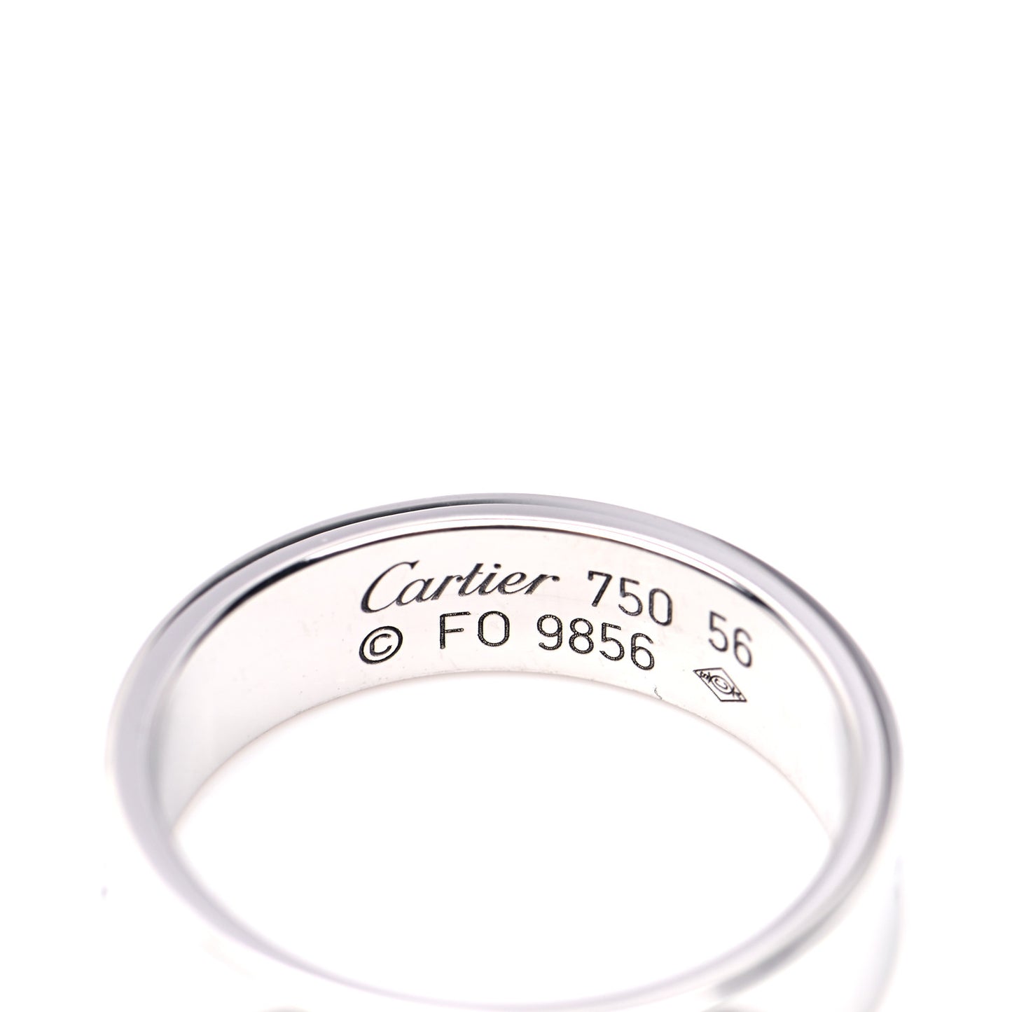 18K White Gold 5.5mm LOVE Ring 56 7.5