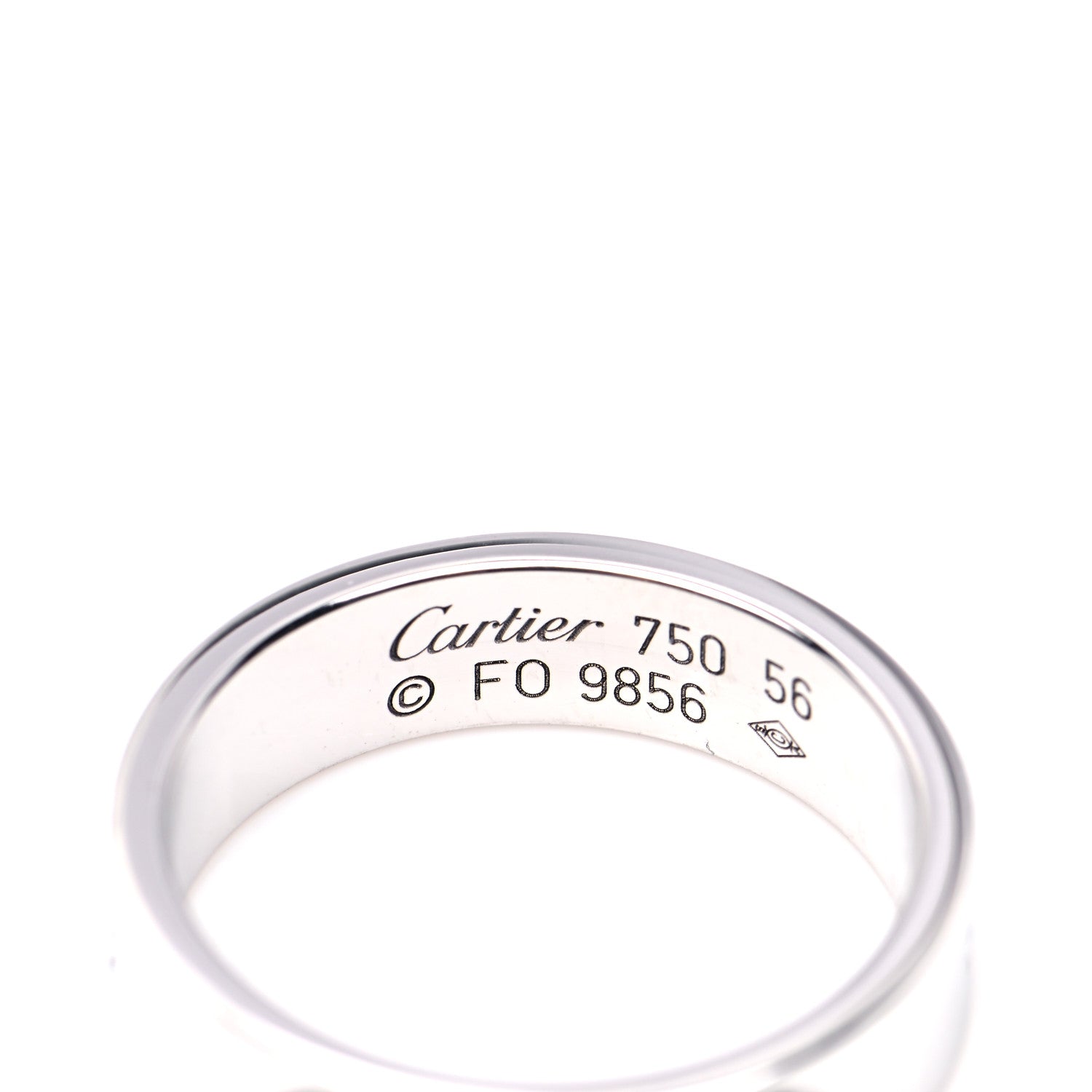 Cartier 18K White Gold 5.5mm LOVE Ring 56 7.5 5 of 6