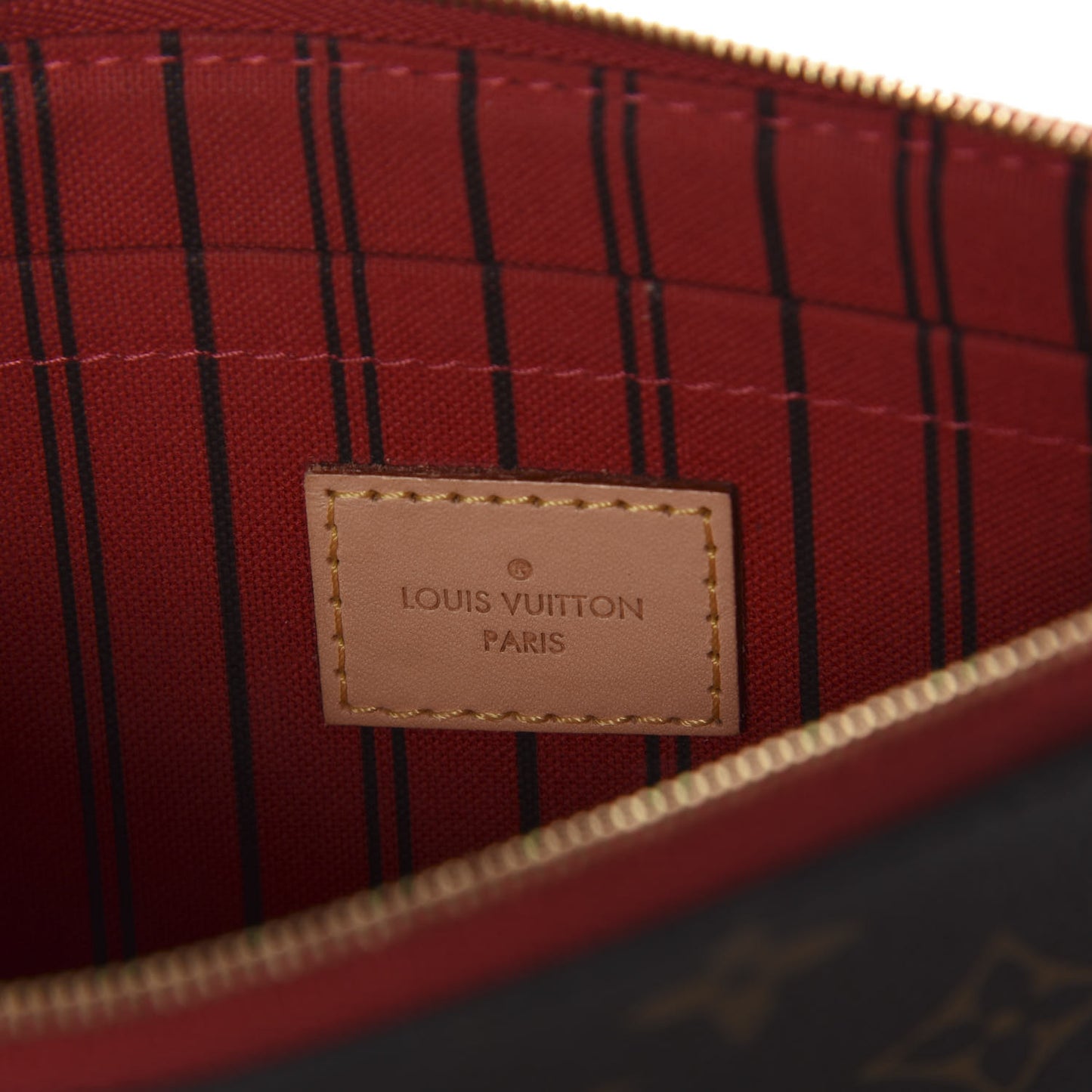 Monogram Neverfull MM GM Pochette Cherry