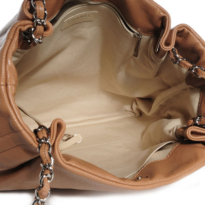 Chanel Caviar CC Timeless Shoulder Bag Dark Beige 5 of 7