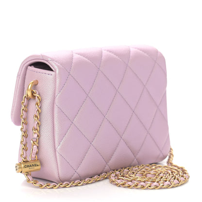 Chanel Iridescent Caviar Quilted Mini My Perfect Flap Pink 3 of 9