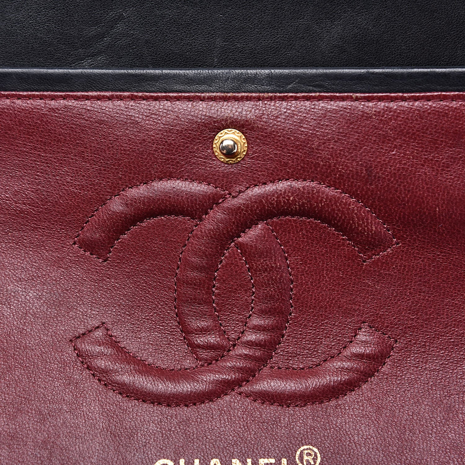 Chanel Lambskin Quilted Medium Double Flap Black 11 of 15
