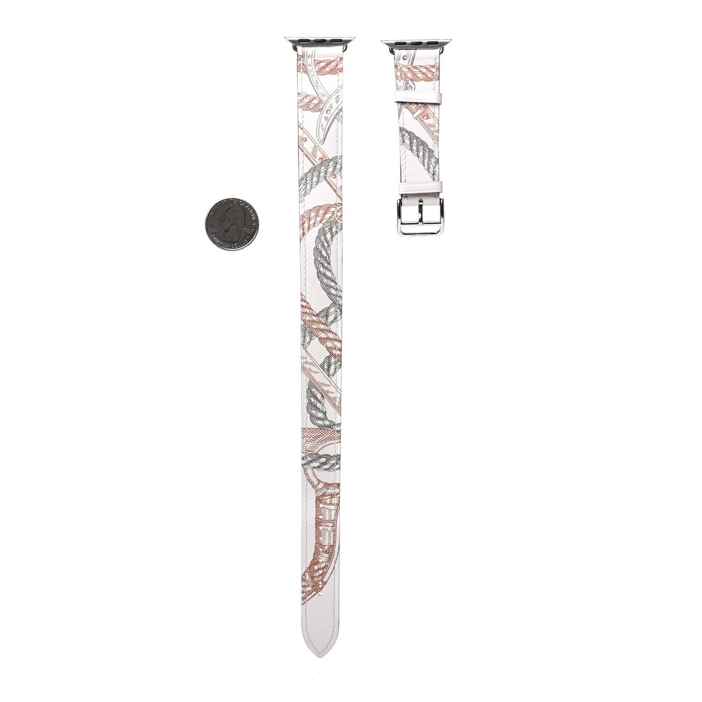 Swift Della Cavalleria Print 40mm Apple Double Tour Watch Strap White