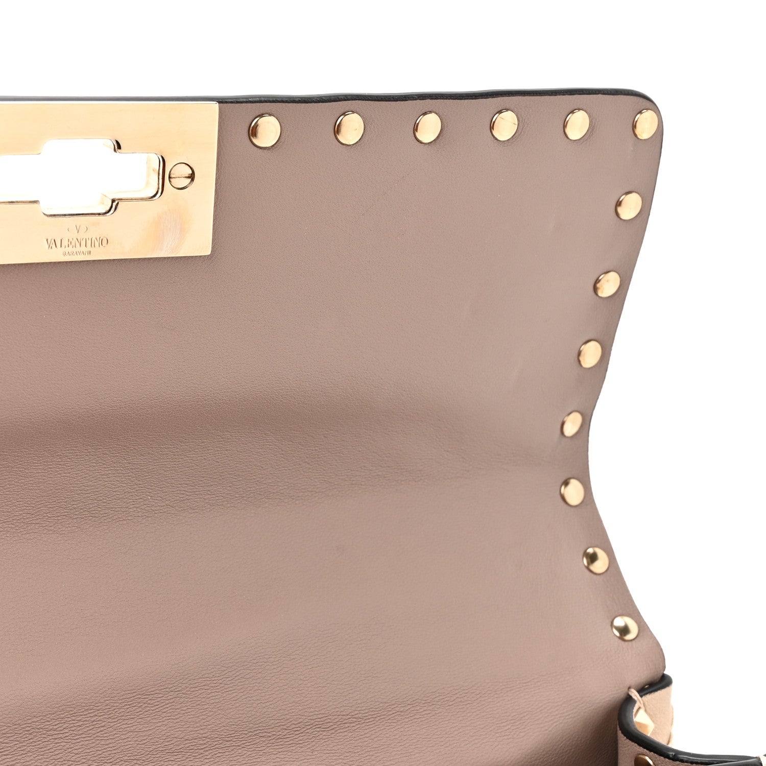 Valentino Garavani Lambskin Medium Rockstud Spike Shoulder Bag Poudre 10 of 10