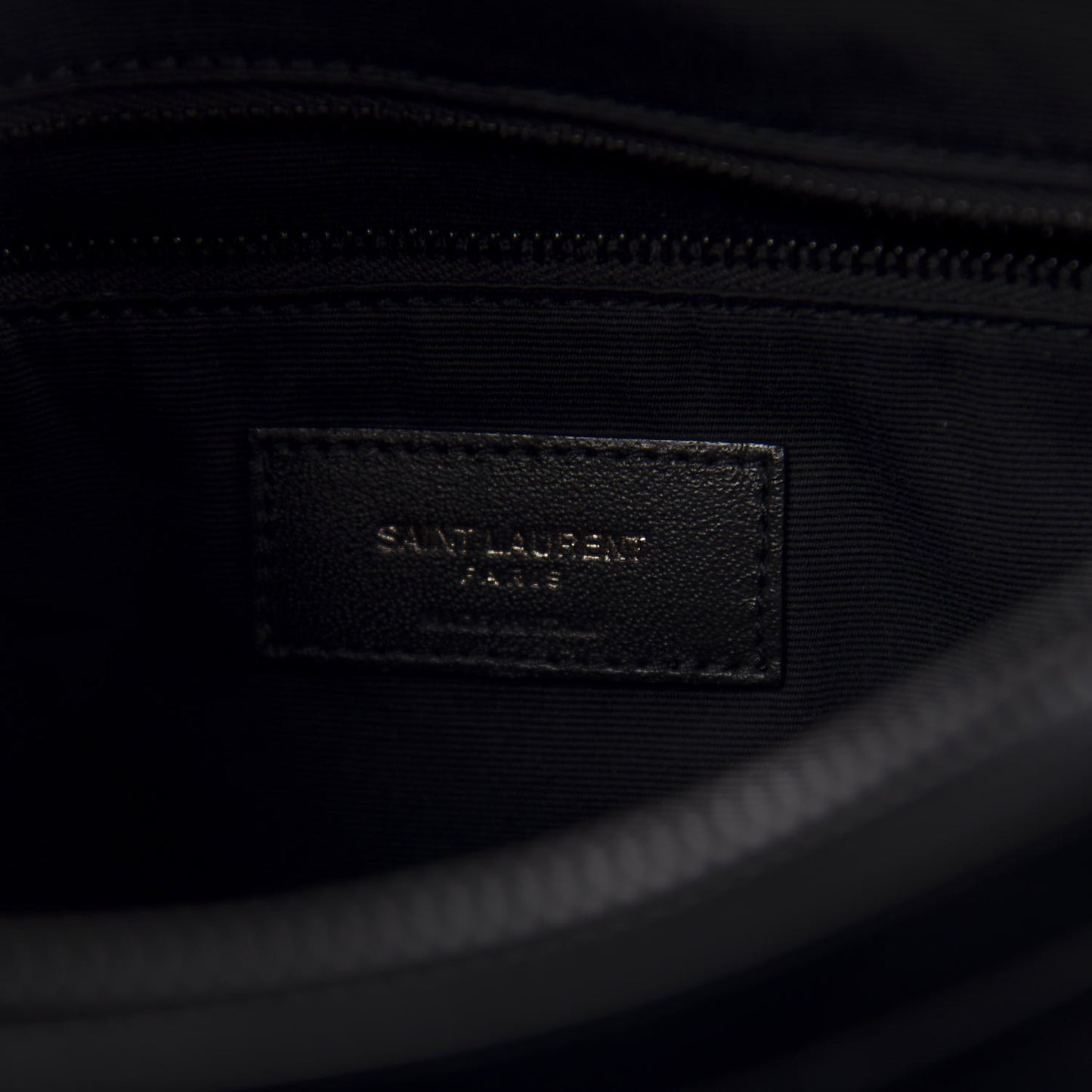 Calfskin Y Quilted Monogram Medium Loulou Chain Satchel Black