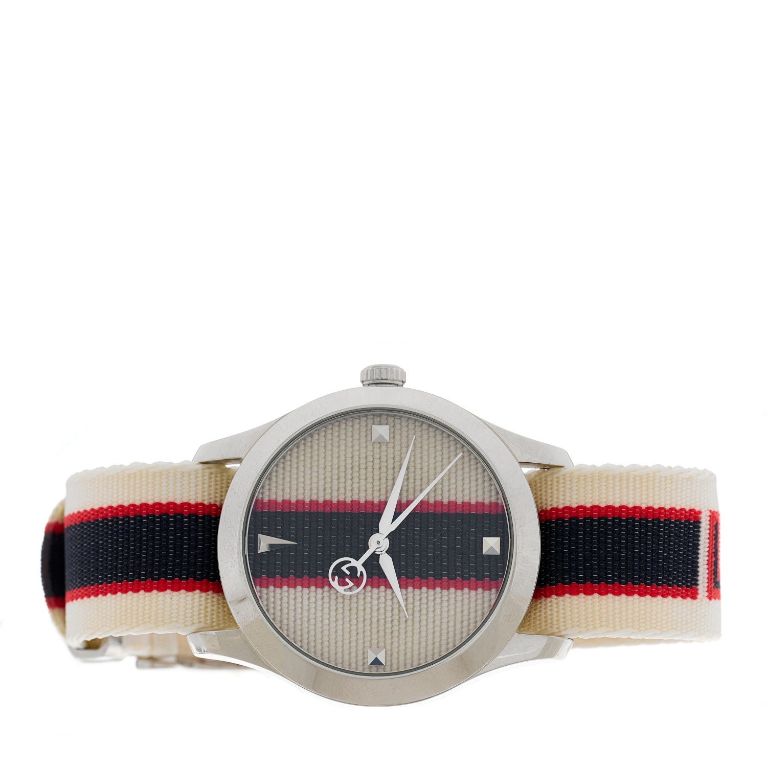 Gucci Stainless Steel Nylon 38mm G-Timeless Web Quartz Watch White 2 of 5