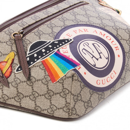 Gucci GG Supreme Monogram Courrier Belt Bag Beige New Acero 6 of 8