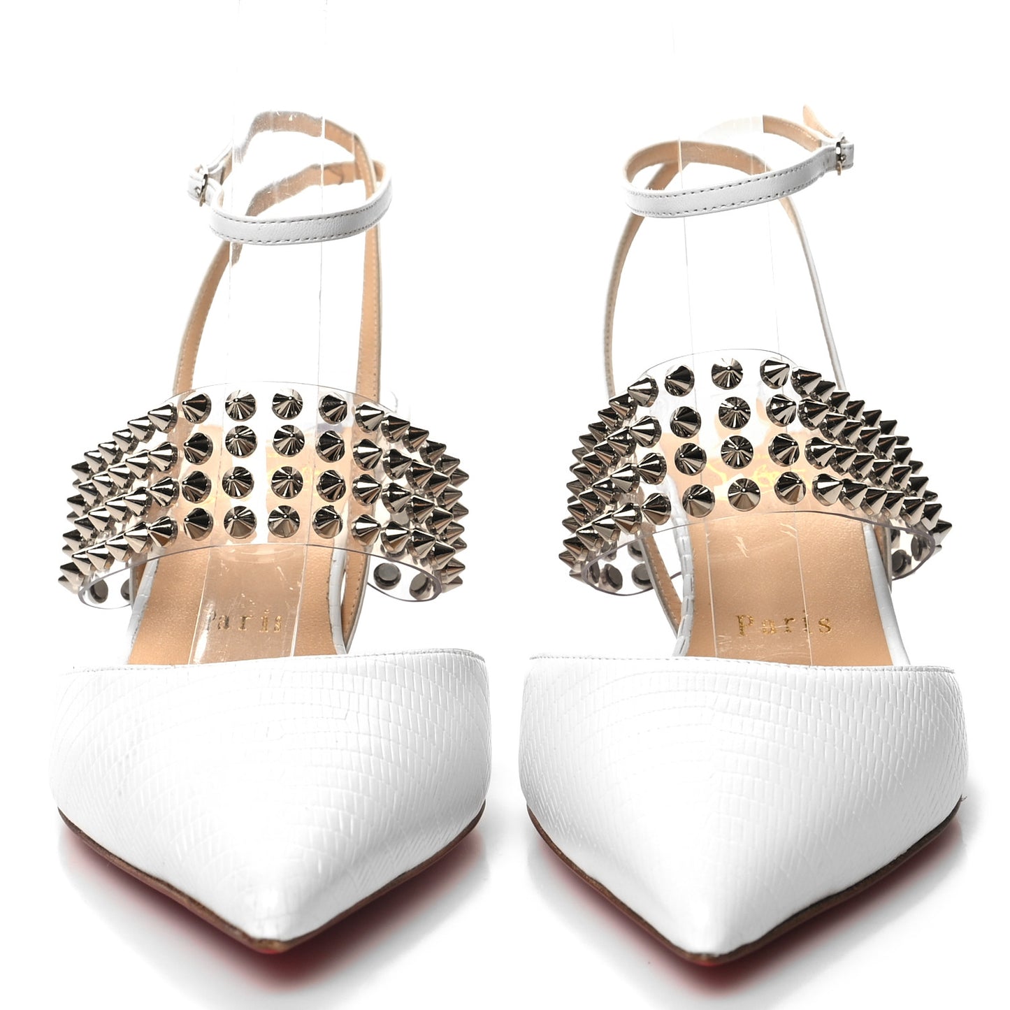 CHRISTIAN LOUBOUTIN Kid PVC Zarli Levita 55 Pumps 37 White