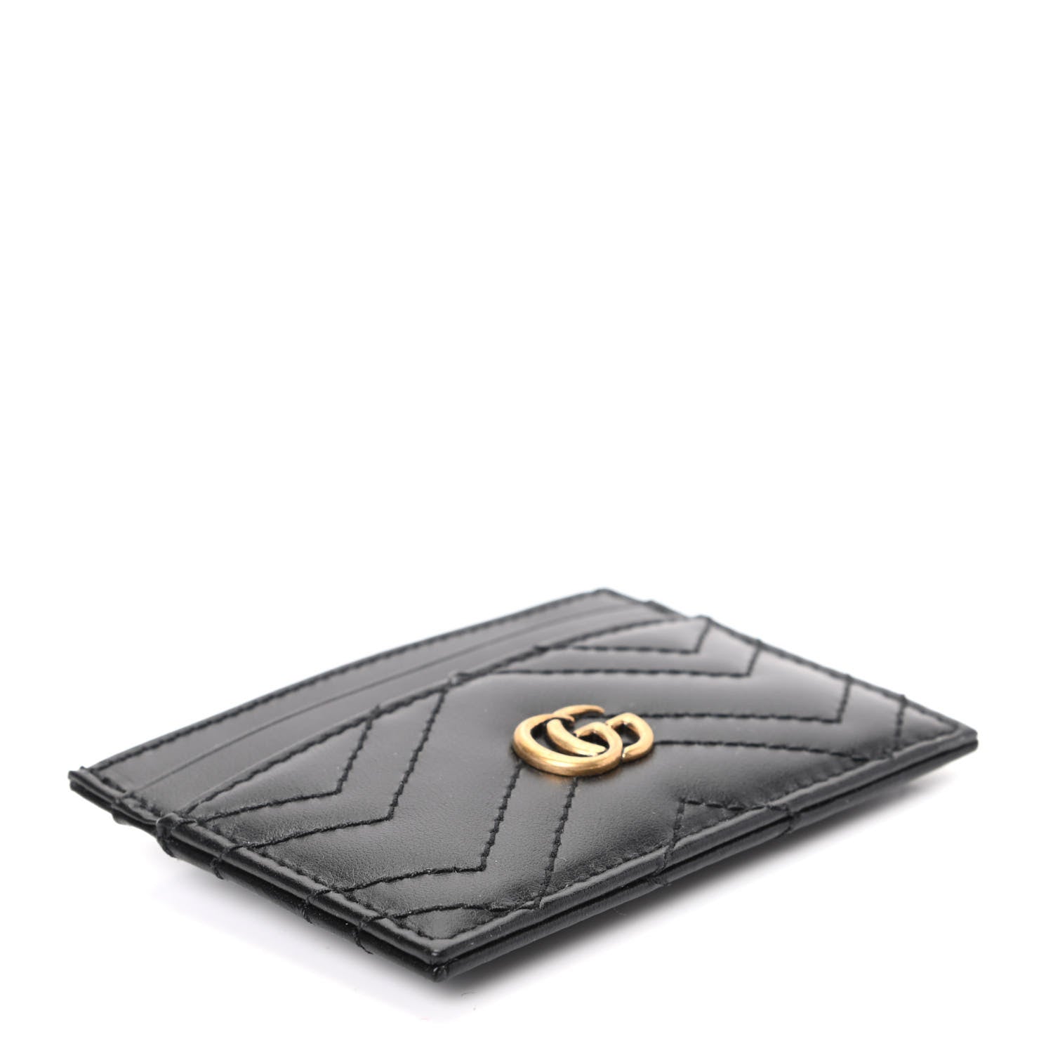 Gucci Calfskin Matelasse GG Marmont Card Holder Black 4 of 7