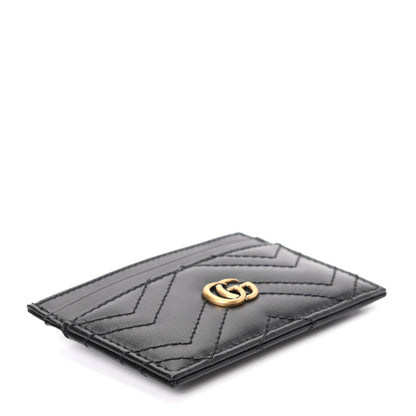 Gucci Calfskin Matelasse GG Marmont Card Holder Black 4 of 7