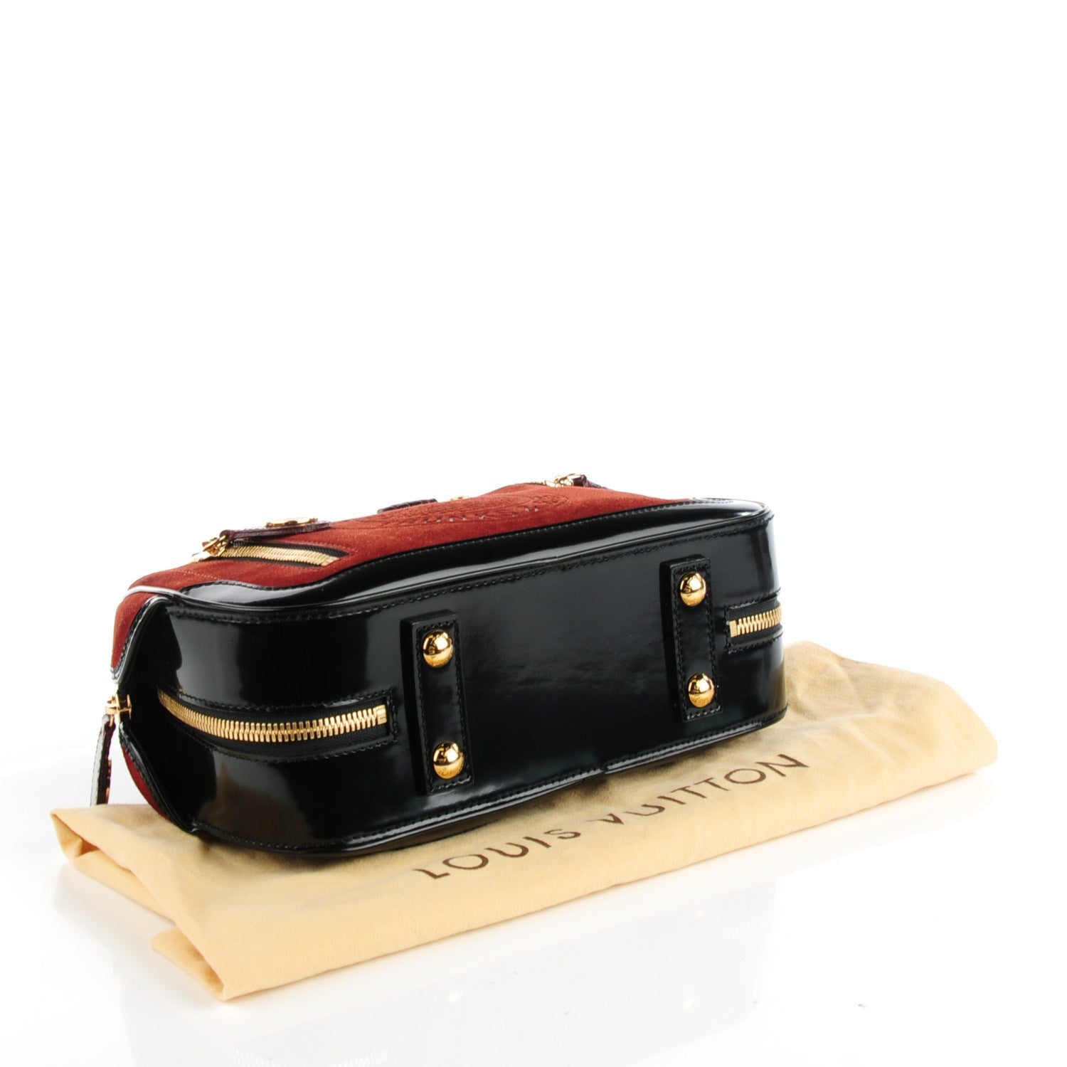 Louis Vuitton Suede Stamped Havane Bowler PM Brun 4 of 7