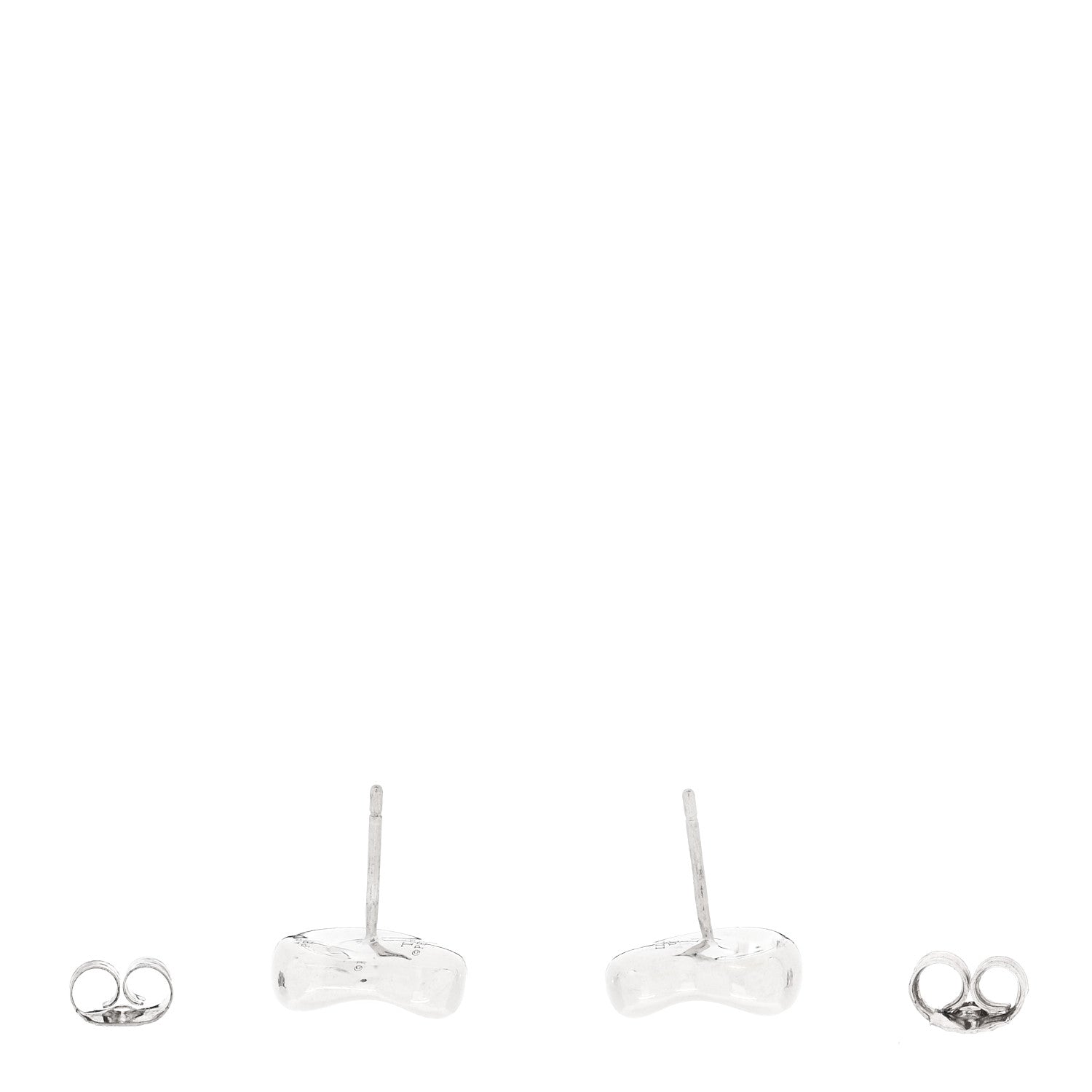 Tiffany Sterling Silver 11mm Elsa Peretti Bean Earrings 3 of 5