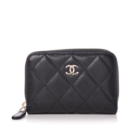 Chanel Caviar Quilted Zip Coin Purse Black 1 of 9