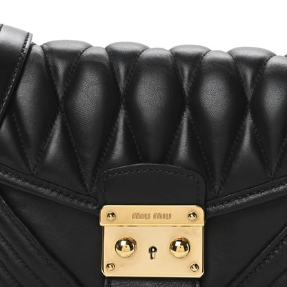 Miu Miu Nappa Matelasse Biker Shoulder Bag Black 9 of 11