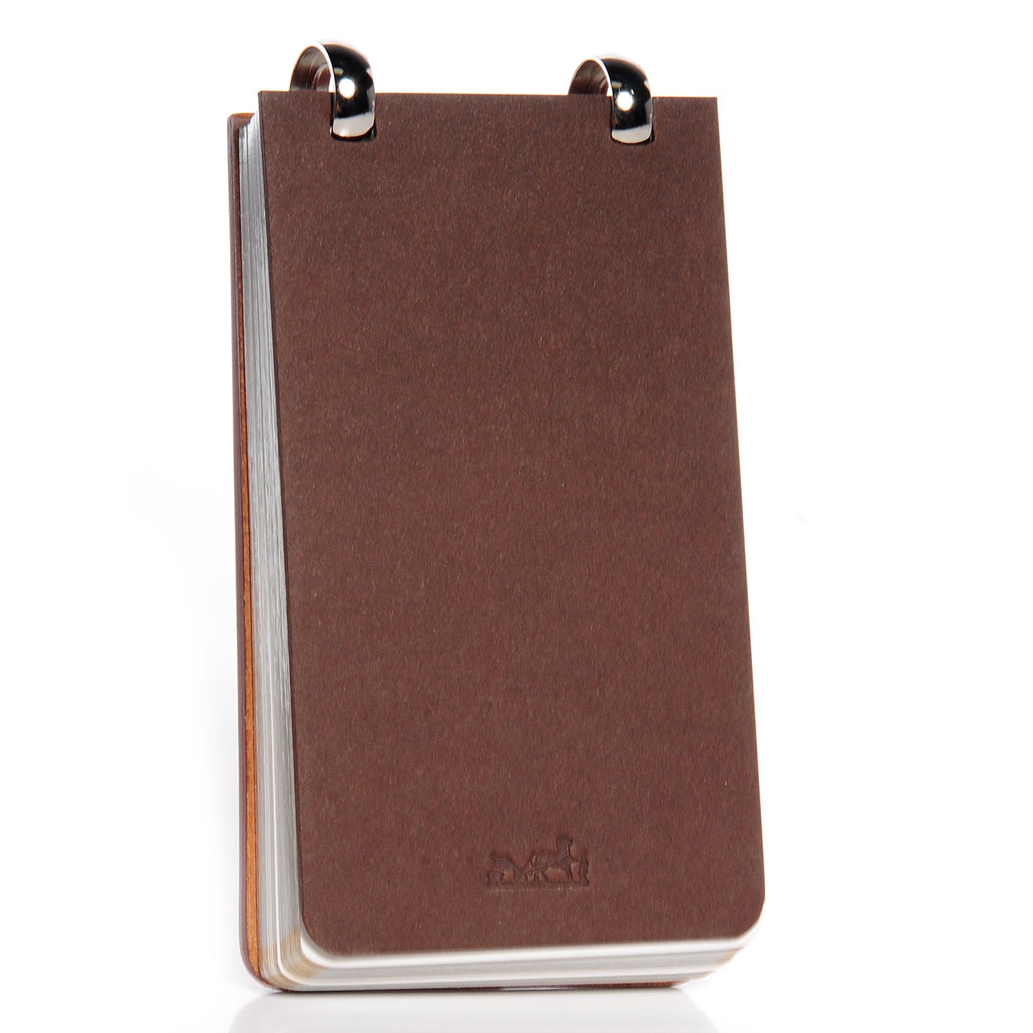 Hermes Hunter Calfskin Embossed Ex Libris Notepad Natural 3 of 6