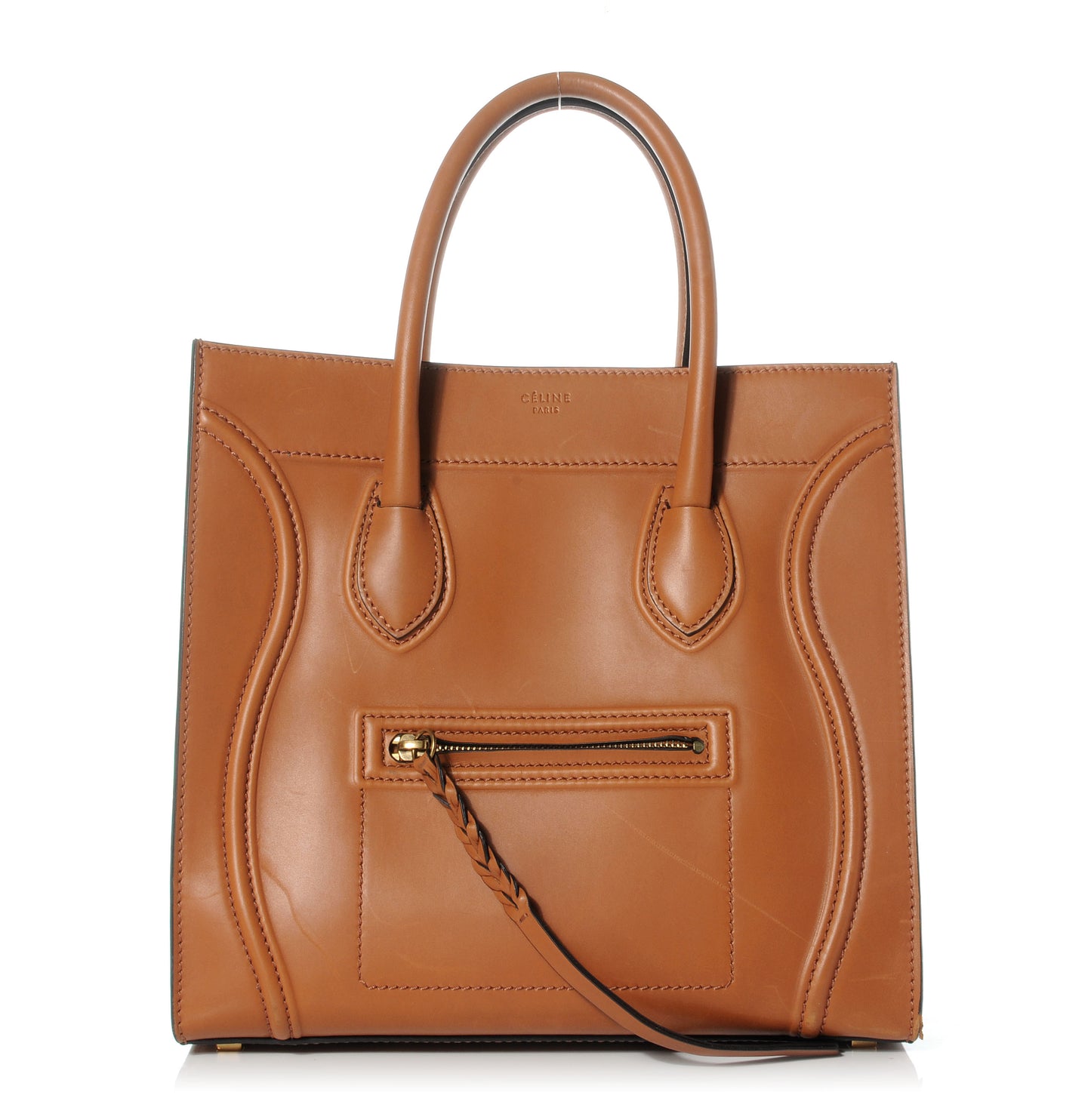 Natural Calfskin Medium Phantom Luggage Tan