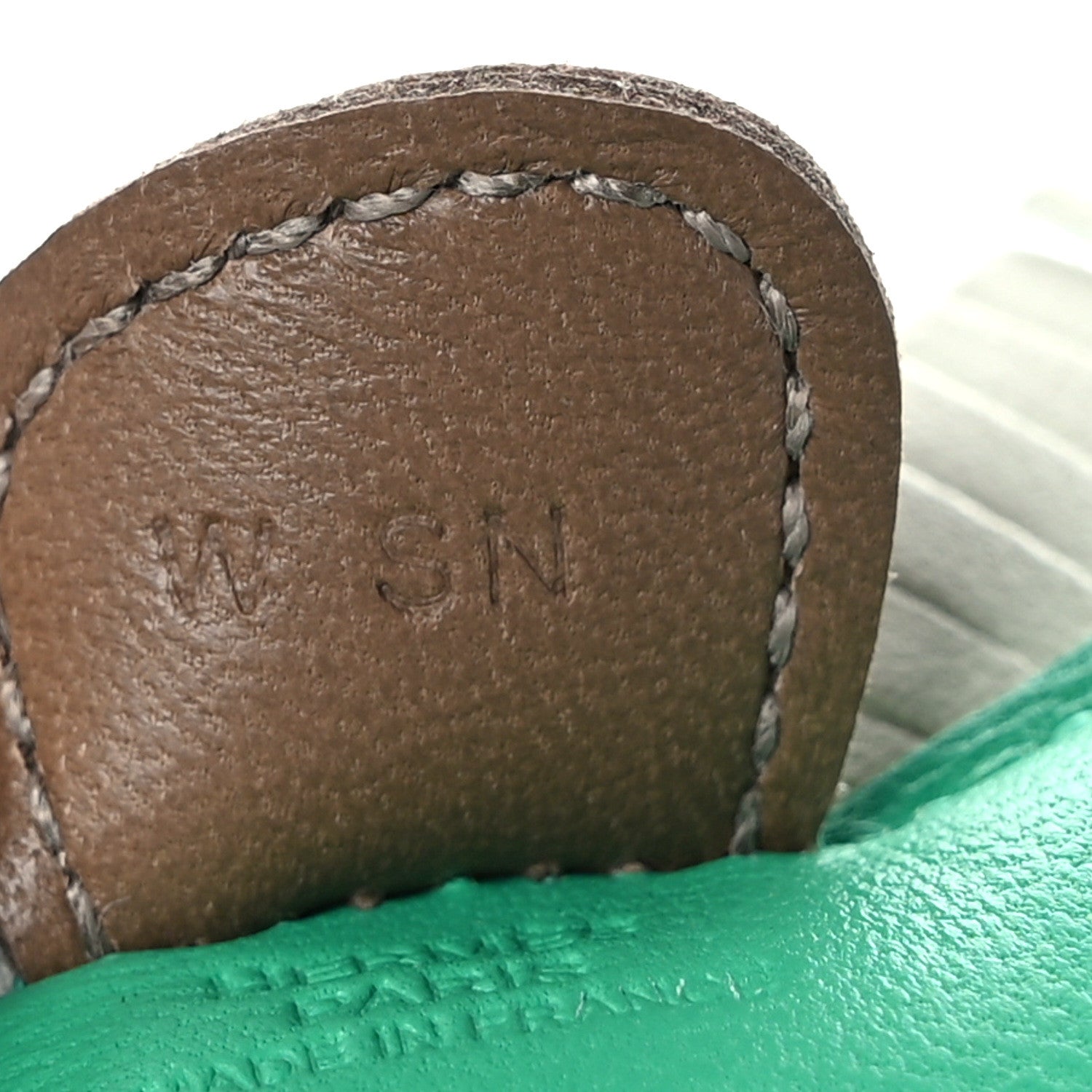 Hermes Milo Lambskin Grigri Rodeo Horse Bag Charm PM Menthe Vert Fizz Etoupe 4 of 5
