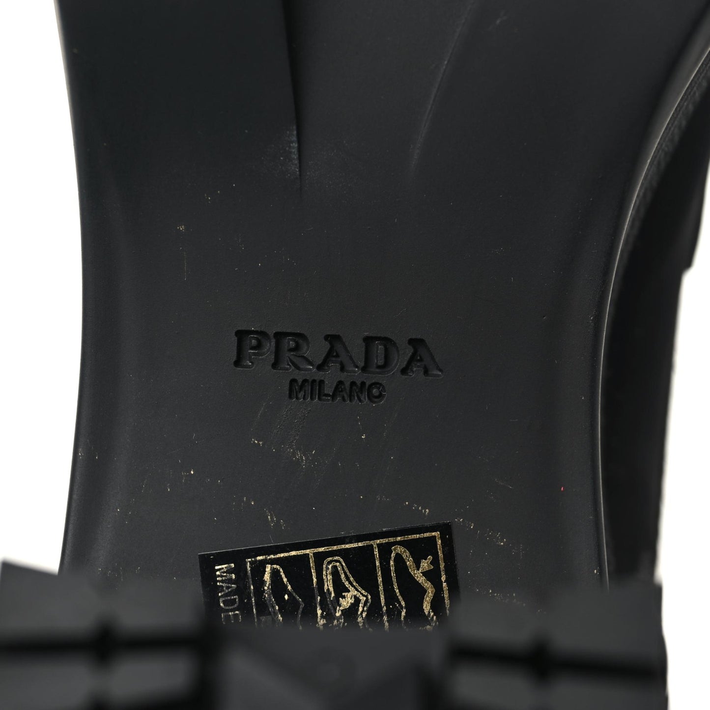 Spazzolato Re-Nylon Metal Triangle Logo Lace Up 85mm Boots 37.5 Black