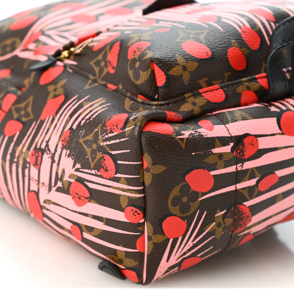 Monogram Jungle Dots Palm Springs Backpack PM Sugar Pink Poppy