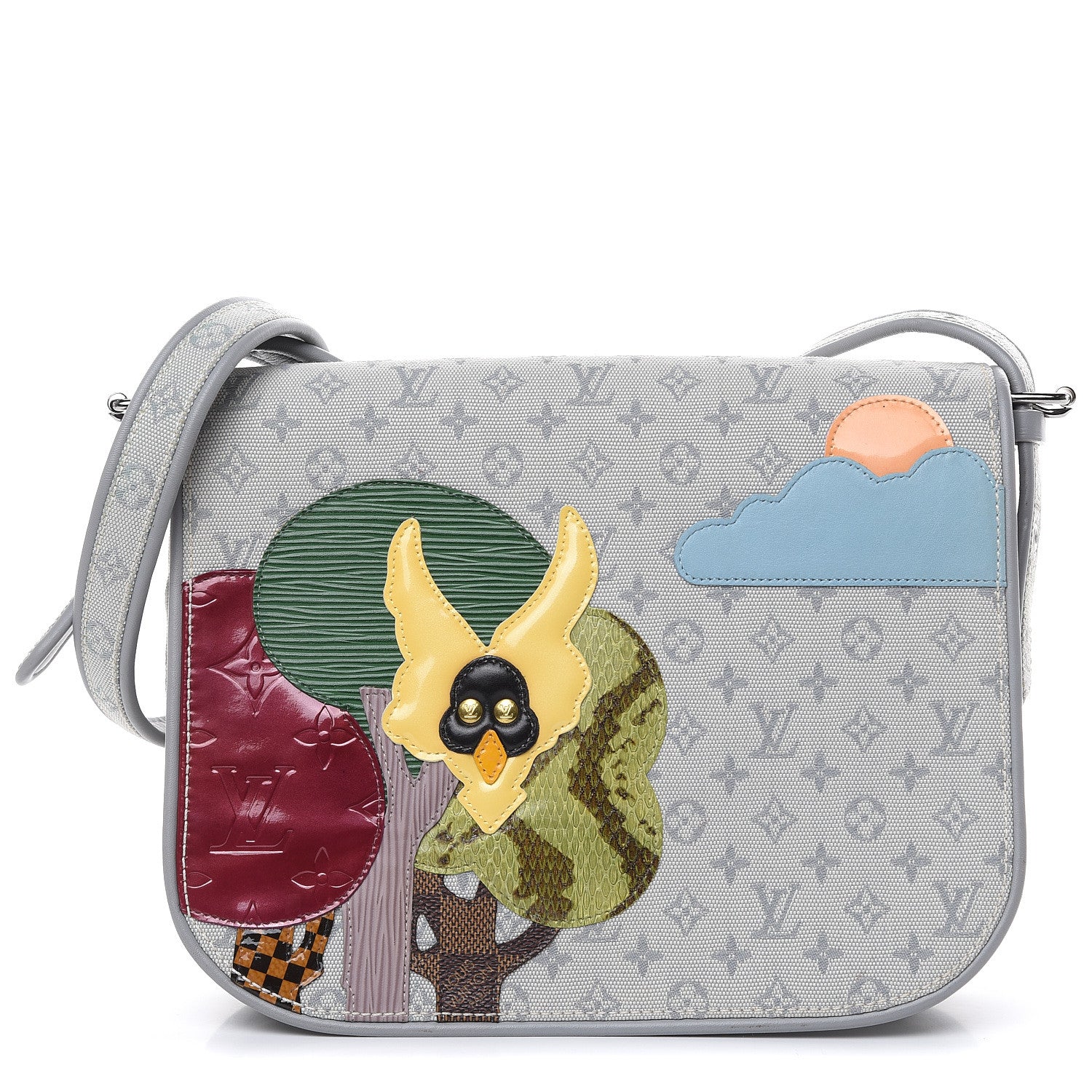 Louis Vuitton Mini Monogram Patchwork Conte De Fees Musette Grey 1 of 13