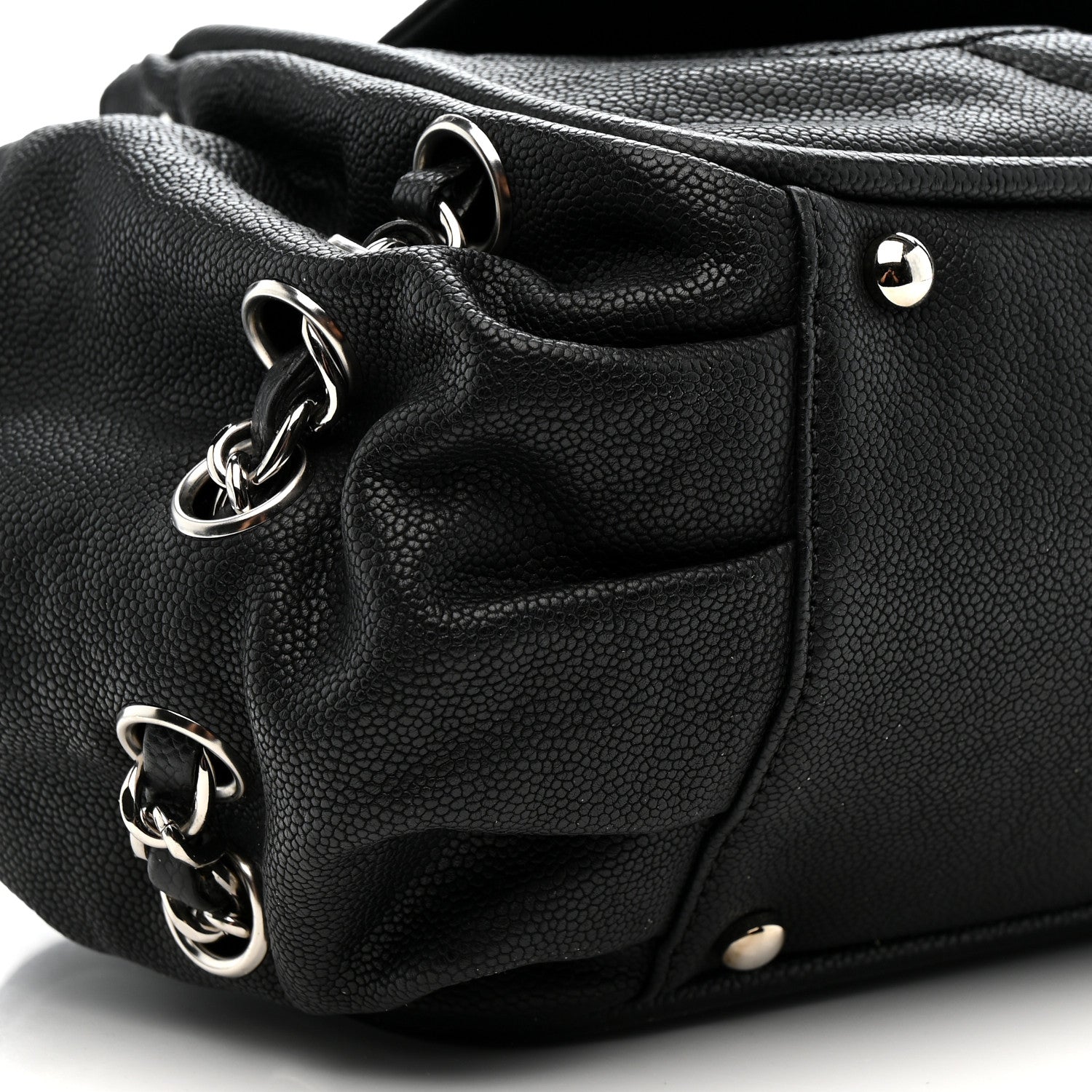 Chanel Caviar Diagonal Ligne Flap Black 9 of 10