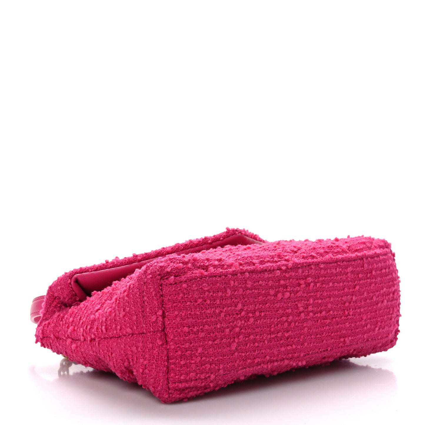 Boucle Tweed Quilted Toy Loulou Puffer Monogram Chain Satchel Magenta