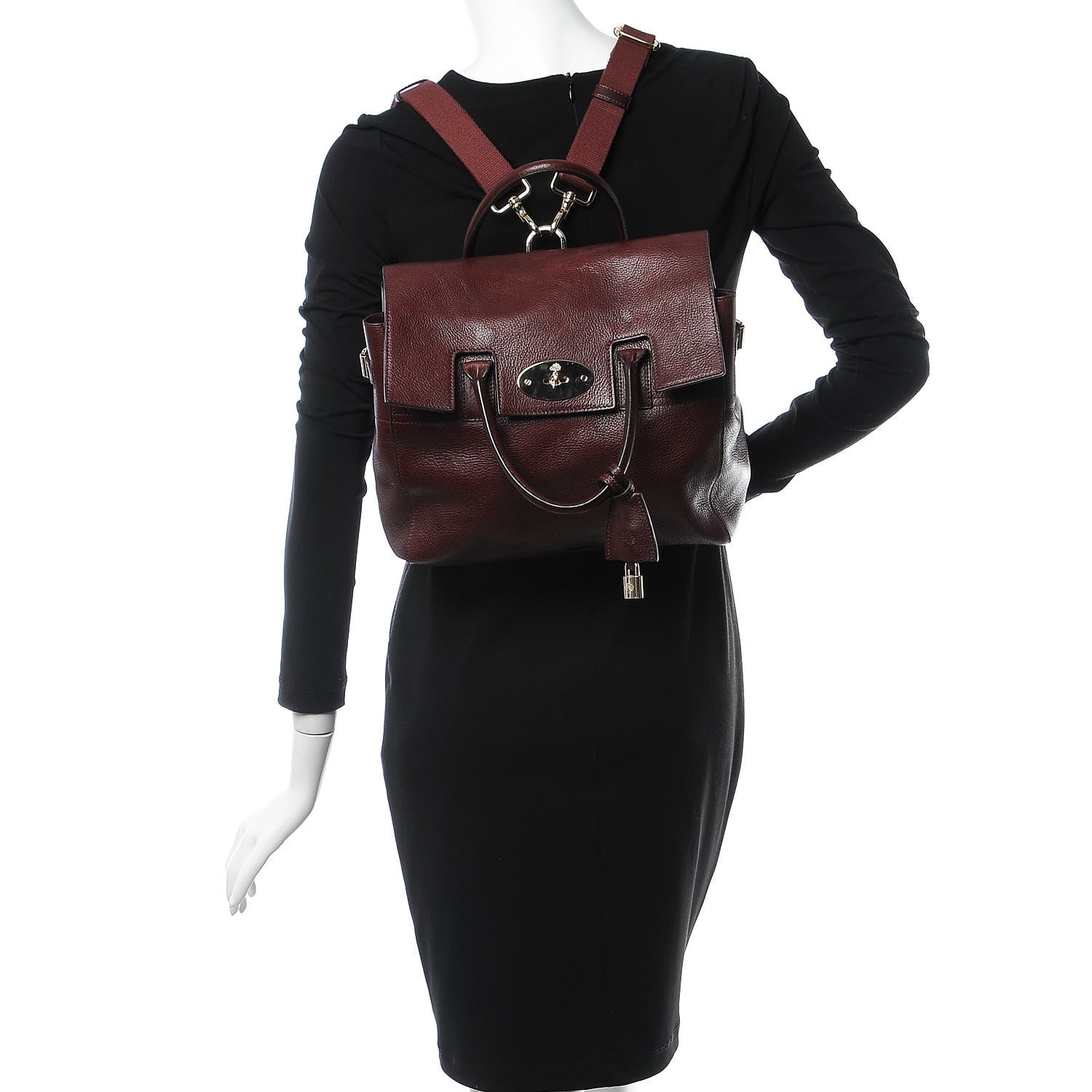 Mulberry Natural Leather Cara Delevigne Convertible Satchel Oxblood 2 of 9