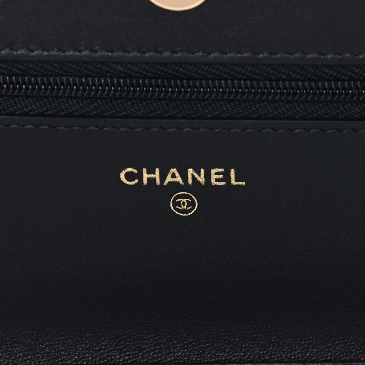 Chanel Lambskin Quilted Wallet On Chain WOC Black 6 of 10
