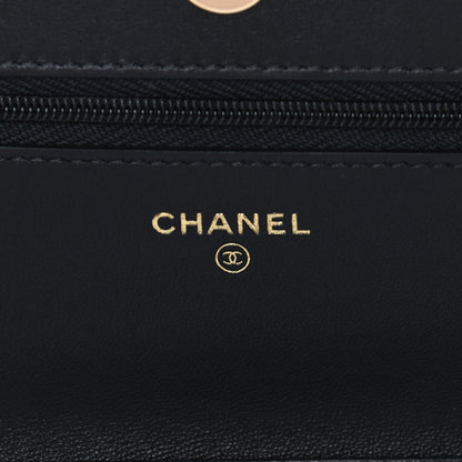 Chanel Lambskin Quilted Wallet On Chain WOC Black 6 of 10