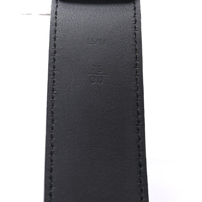 Louis Vuitton Calfskin 35mm Pont Neuf Belt 75 30 Black 5 of 7