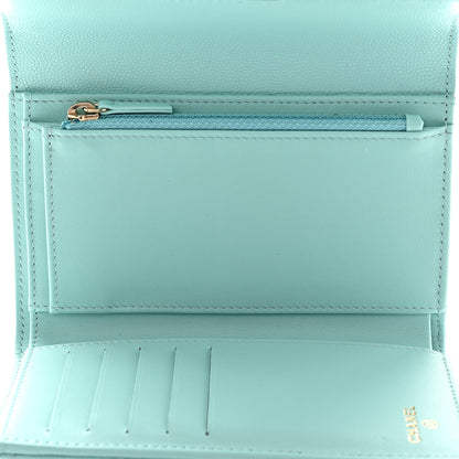 Chanel Caviar Quilted Medium Flap Wallet Light Blue 5 of 10
