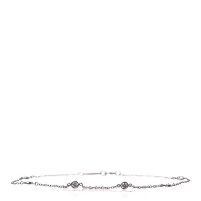 Tiffany Platinum Diamond .30ctw Elsa Peretti Diamonds by the Yard Station Bracelet 1 of 7