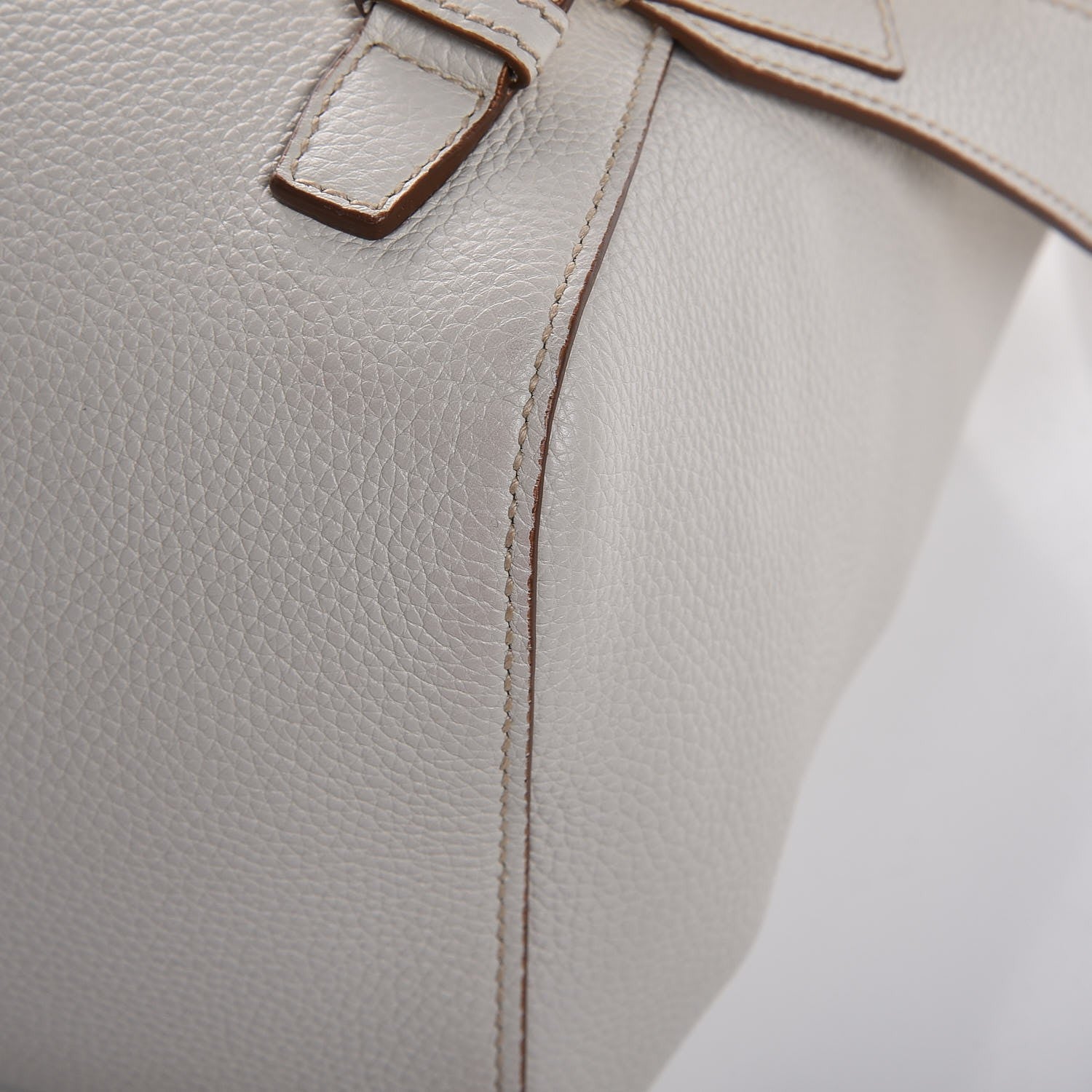 Prada Vitello Daino Cinch Backpack Talco 12 of 12