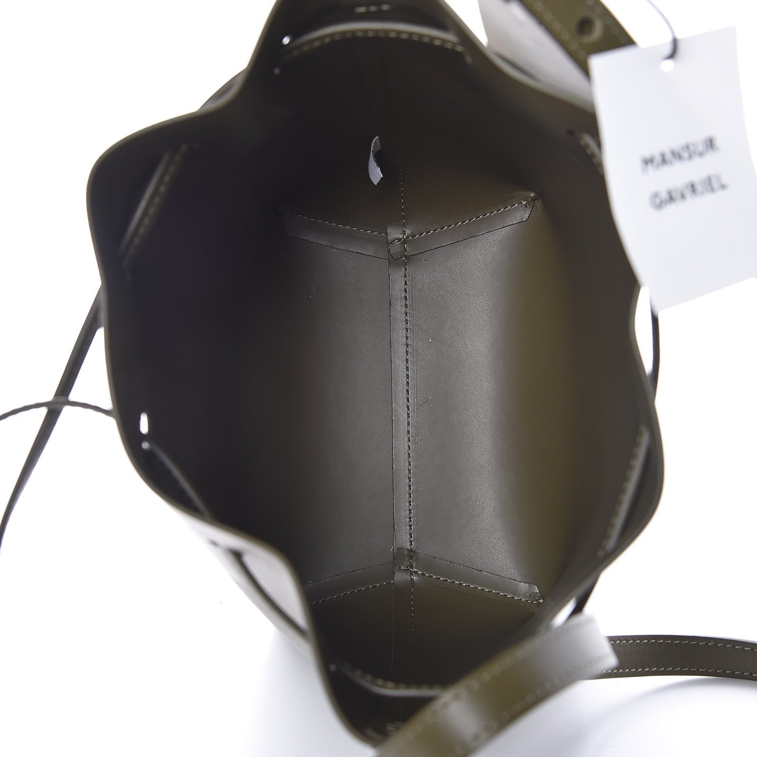 Mansur Gavriel Calfskin Mini Bucket Bag Olive 5 of 7