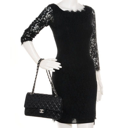 Chanel Lambskin Medium Double Flap Black 2 of 8