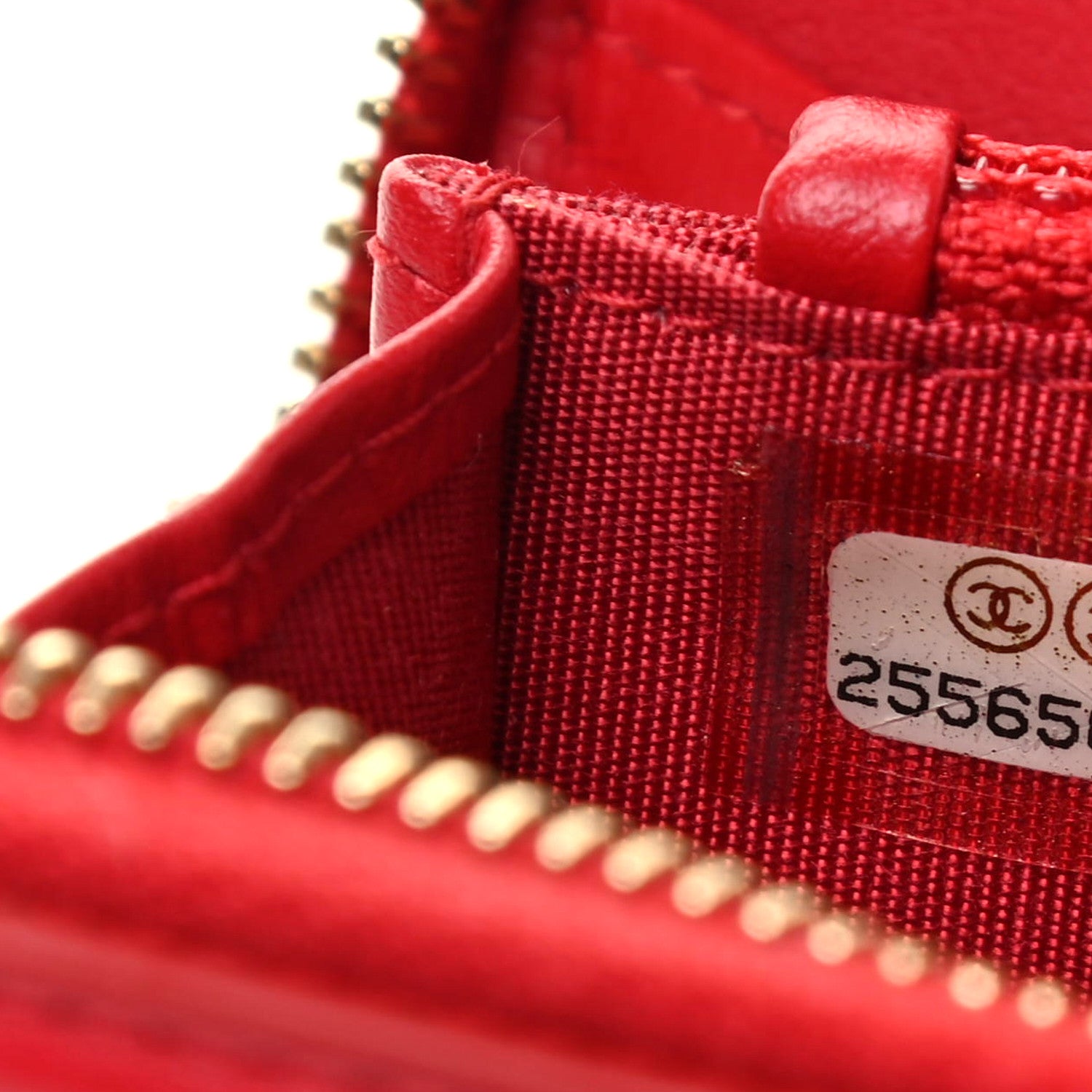 Chanel Caviar Quilted Medium Filigree Zip Around Wallet Dark Red 8 of 9