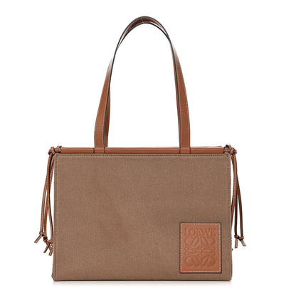 Loewe Canvas Calfskin Cushion Tote Taupe 1 of 15